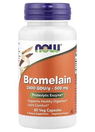 Now bromelain 500 mg 60 veg capsules