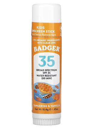 Badger kids sunscreen stick spf 35 18.4 г