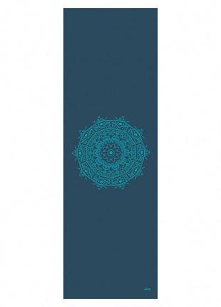 Коврик для йоги bodhi leela mandala петроль — бирюзовая мандала 183x60x0.45 см