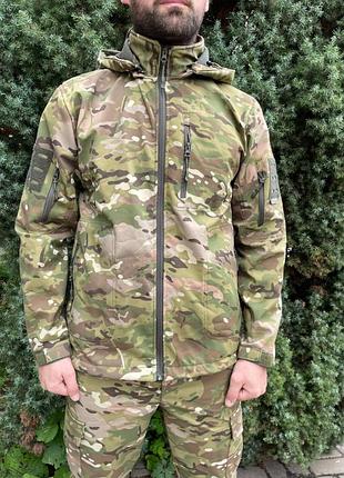 Куртка мужская тактическая на флисе мультикам турция 8817 xxl хаки