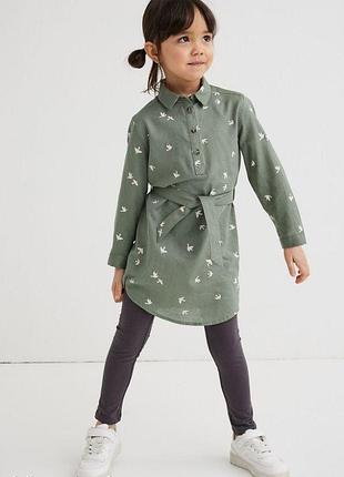 Платье рубашка туника h&amp;m для девочки 3-4р