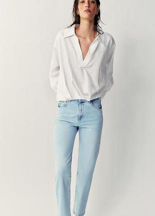 Жіночі джинси mom fit zara розмір 40 блакитний