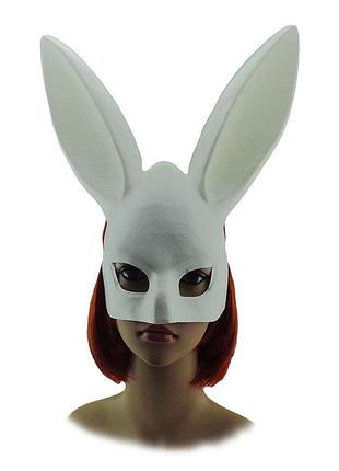 Маска кролик playboy light (белая) 2