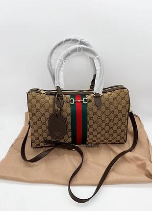 Сумочка гуччі horsebit 1955 web gg supreme boston bag