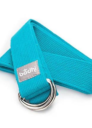 Ремінь для йоги yamala 2 в 1 від bodhi петроль 200×3.8 см