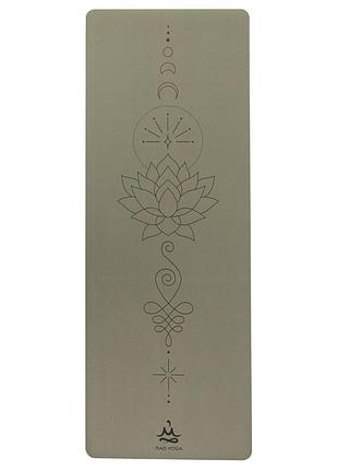 Коврик для йоги каучуковый dinesh celestial unalome anthracite rao 185×68×0.4 см