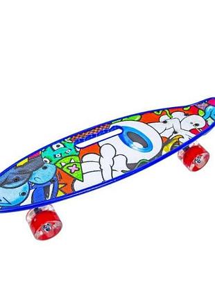 Пенні борд з колесами, що світяться pu penny board eye гаффіті очей