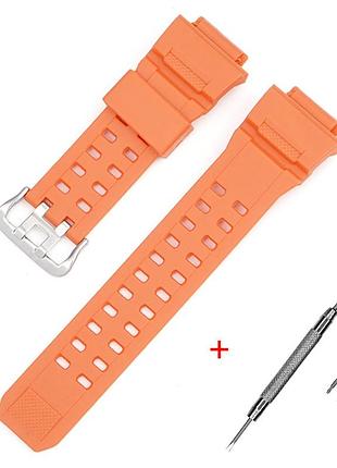 Ремешок для casio g-shock gw-9400/9300 orange si
