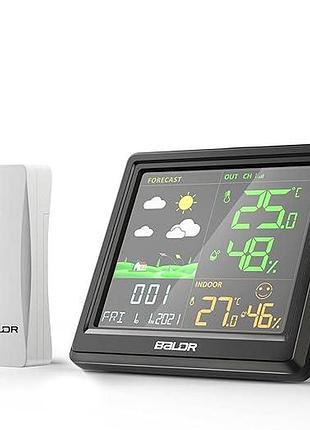 Бездротова домашня метеостанція baldr b0389wst2h2-v1 з зовнішніми датчиками, термометром, гігрометром