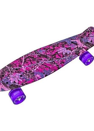 Пенні борд з колесами, що світяться pu penny board рожевий ліс