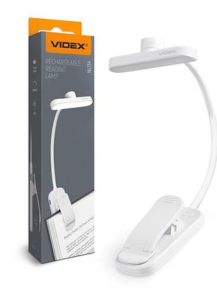 Світлодіодний світильник акумуляторний для читання videx vl-nl134w white