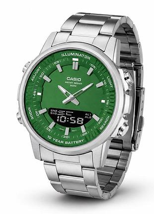 Классические мужские часы casio amw-880d-3a стальный, водонепроницаемый, япония