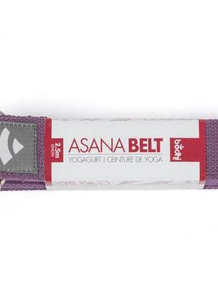 Ремінь для йоги asana belt від bodhi лавандовий 250x3.8 см
