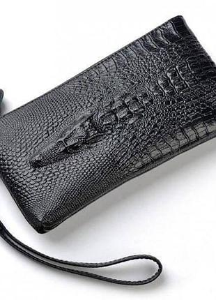 Клатч-портмоне wild alligator zq850 чорний