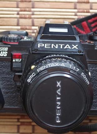 Фотоаппарат pentax program plus + smc pentax - a 50mm 1.7 + фильтр, крышка и ремень