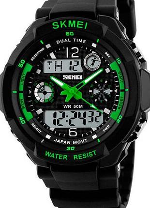 Годинник дитячий skmei s-shock green 0931для дітей від 12 років
