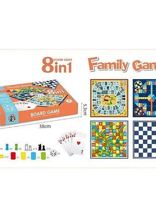Игра настольная 8в1 family game