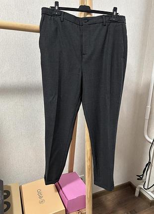Чоловічі класичні брюки zara, сірі, xl