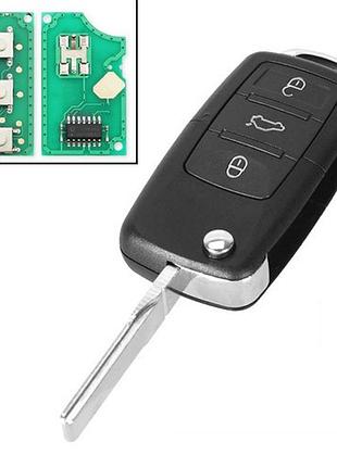 Автоключ з чипом id48 1j0959753da 3 кнопки для volkswagen seat skoda дистанційний
