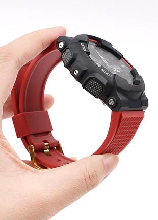 Ремешок для casio g-shock ga-100/110 red si 3