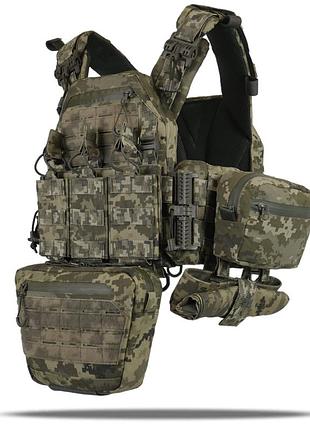 Комплект плитоноска kiborg gu gen.2 + 6 підсумків піксель