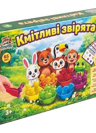 Настольная игра "сообразительные зверушки" 3-004, 65 деталей