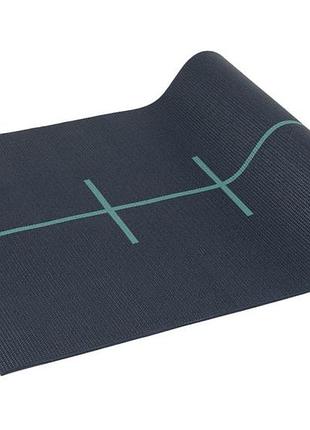 Коврик для йоги bodhi leela yantra alignment midnight blue 183x60x0.45 см 2