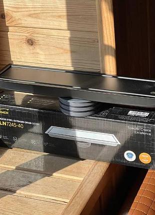 Трап-душевая решетка напольная металлическая floor drain and yln7245-40 серая