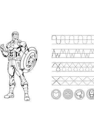 Детские пазлы super махі marvel "вместе сильнее" trefl 41007 24 элемента, с раскраской 4