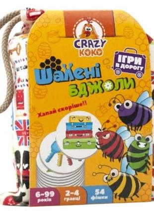 Игра настольная детская по карточкам сумасшедшие пчелы 54 карточки vladi toys vt8077-11