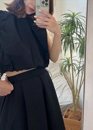 Жіночий кроп топ top cropped zara bubble hem жилет трекінговий розмір s
