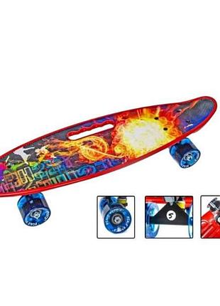 Пенни борд со светящимися колесами pu penny board scale sports universe взрыв