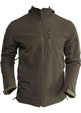 Куртка чоловіча тактична combat туреччина софтшел soft-shell 8177 m оливкова