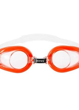 Очки для плавания детские защитные регулируемые intex 55602 оранжевые