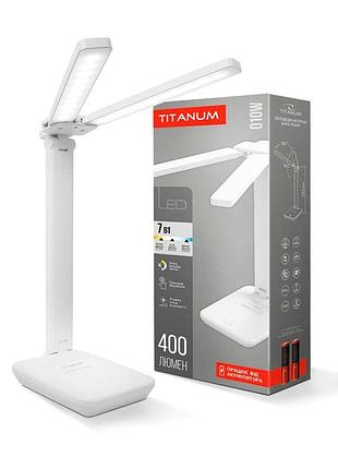 Світлодіодна лампа настiльна з акумулятором titanum tltf-010w 7w 2700-6000k