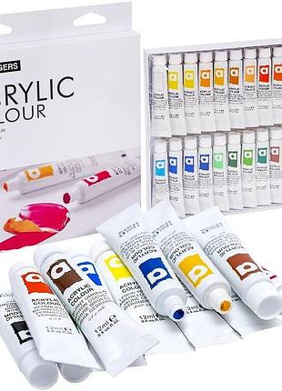 Набор акриловых красок "art ranger acryliс" ea2412, 12 мл 24 цвета