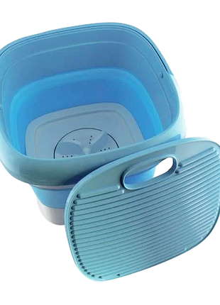 Складная стиральная машина maxtop silicon washing machine голубая