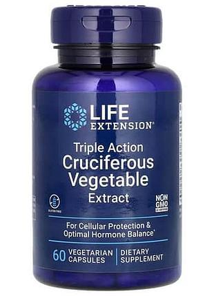 Life extension triple action cruciferous vegetable extract 60 capsules