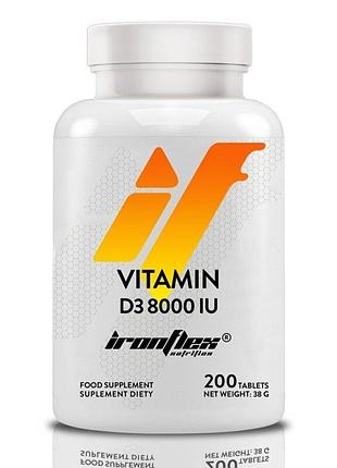 Витамины и минералы ironflex vitamin d3 8000 iu, 200 таблеток