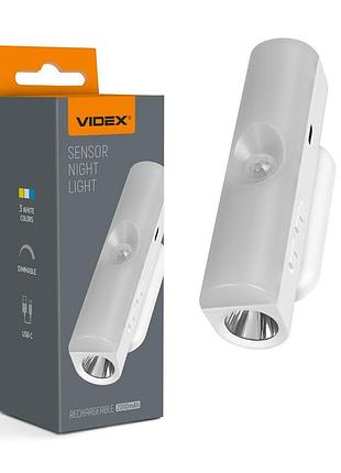 Світлодіодний світильник акумуляторний з датчиком руху videx vl-nl108w