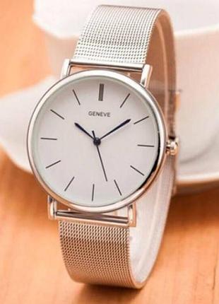 Годинник жіночий geneva steel silver
