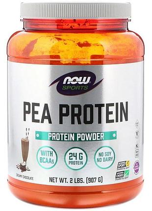 Гороховий протеїн now pea protein, 907 грам - голландський шоколад