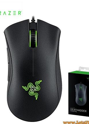 Игровая мышь razer deathadder essential 6400 dpi проводная эргономичная с подсветкой для компьютера ноутбука