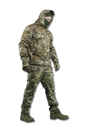 Тактичний демісезонний костюм softshell мультикам