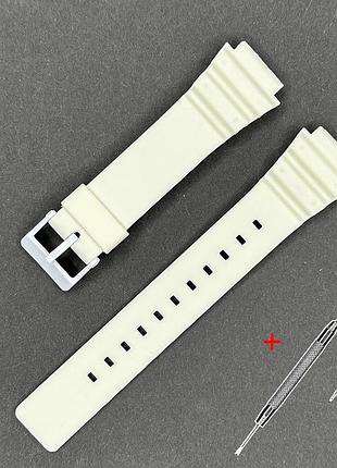 Ремешок для casio mrw-200h 18mm white si