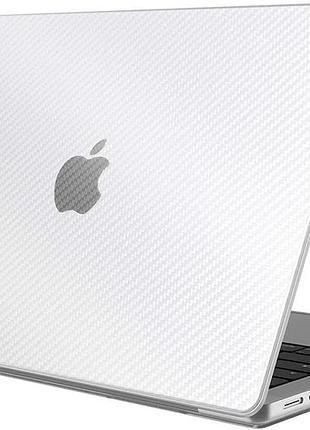 Чохол-накладка carbon fiber macbook air 13.3 a1932/a2179/a2337 (2018-2023) прозорий