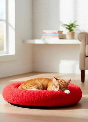 Лежанка для домашніх улюбленців 55×50см pet choice червона