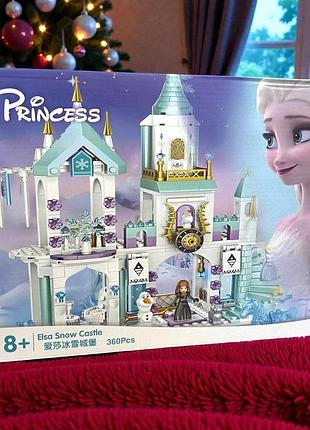 Дитячий конструктор у коробці холодне серце принцеса frozen крижаний замок лего ельза для дівчаток