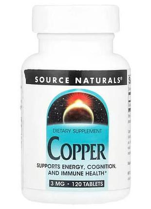 Source naturals copper 3 mg 120 tablets