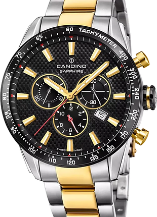 Годинник чоловічий candino gents sport c4748/d нержавіюча сталь сапфірове скло чорний циферблат
